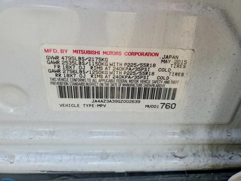 Продаж на аукціоні авто 2016 Mitsubishi Outlander, vin: JA4AZ3A39GZ002639, номер лоту: 47431586