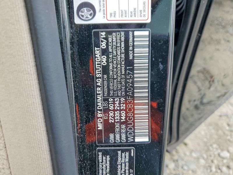 2015 Mercedes-benz S მანქანა იყიდება აუქციონზე, vin: WDDUG8CB3FA094571, აუქციონის ნომერი: 79546295