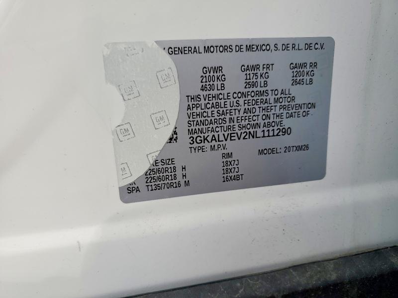 Aukcja sprzedaży 2022 Gmc Terrain, vin: 3GKALVEV2NL111290, numer aukcji: 47498956