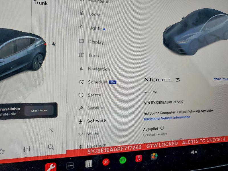 Продажа на аукционе авто 2024 Tesla Model 3, vin: 5YJ3E1EA0RF717292, номер лота: 42041306