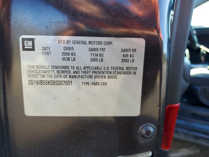 Продаж на аукціоні авто 2008 Chevrolet Impala, vin: 2G1WB58K589287661, номер лоту: 45490836