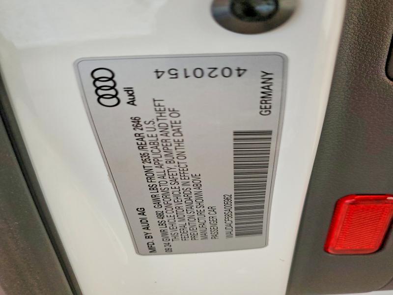45658506 :رقم المزاد ، WAUDACF58SA005962 vin ، 2025 Audi A5 مزاد بيع