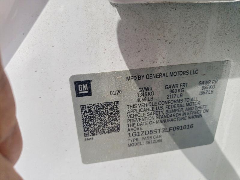 Aukcja sprzedaży 2020 Chevrolet Malibu, vin: 1G1ZD5ST3LF091016, numer aukcji: 47458326