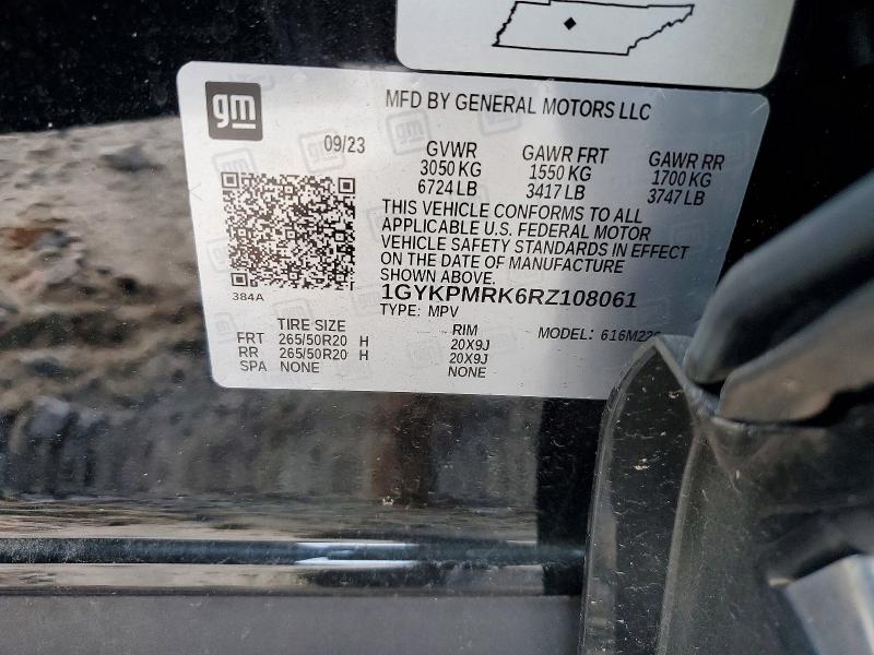 45680386 :رقم المزاد ، 1GYKPMRK6RZ108061 vin ، 2024 Cadillac Lyriq مزاد بيع