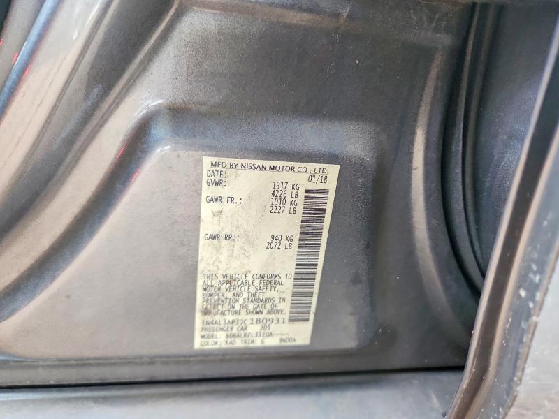 Aukcja sprzedaży 2018 Nissan Altima, vin: 1N4AL3AP3JC180931, numer aukcji: 45952666
