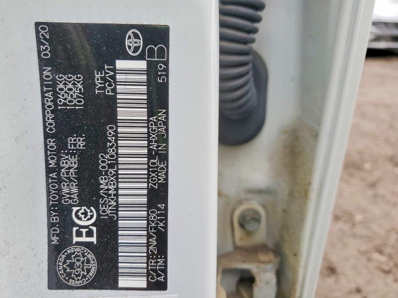 2020 Toyota C-hr მანქანა იყიდება აუქციონზე, vin: JTNKHMBX9L1083490, აუქციონის ნომერი: 47104186