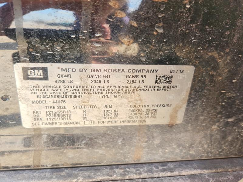 Продаж на аукціоні авто 2018 Buick Encore, vin: KL4CJASB9JB703997, номер лоту: 47232876