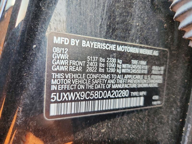 Продаж на аукціоні авто 2013 Bmw X3, vin: 5UXWX9C58D0A20280, номер лоту: 47819566
