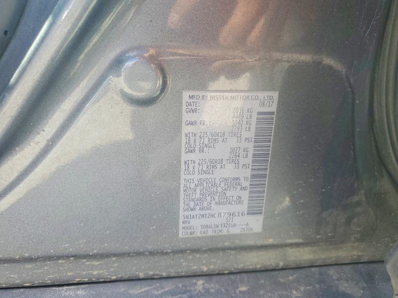 Продажа на аукционе авто 2017 Nissan Rogue, vin: 5N1AT2MT2HC879616, номер лота: 79984665