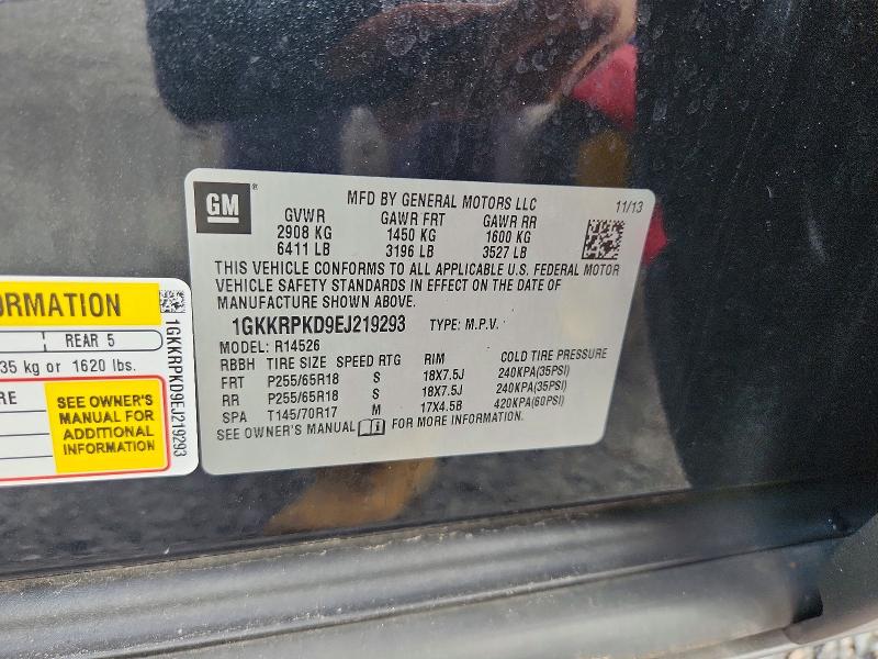 Продажа на аукционе авто 2014 Gmc Acadia, vin: 1GKKRPKD9EJ219293, номер лота: 79888945