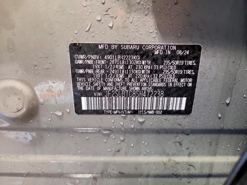 Aukcja sprzedaży 2025 Subaru Forester, vin: JF2SLDTC8SH472238, numer aukcji: 79691825