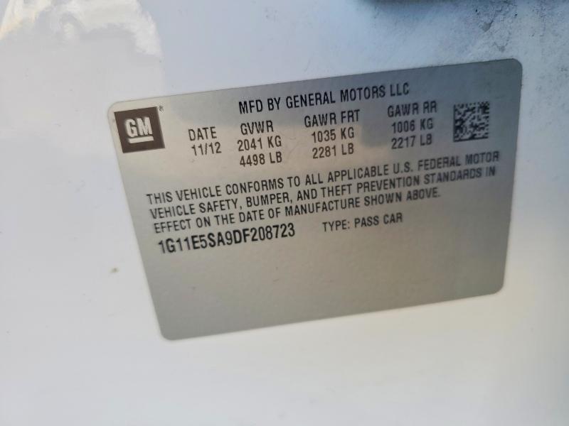 Aukcja sprzedaży 2013 Chevrolet Malibu, vin: 1G11E5SA9DF208723, numer aukcji: 79717435