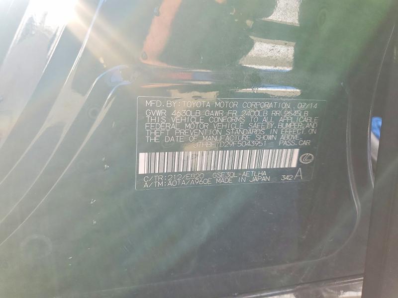 Продаж на аукціоні авто 2015 Lexus Is 250, vin: JTHBF1D29F5043951, номер лоту: 46535046