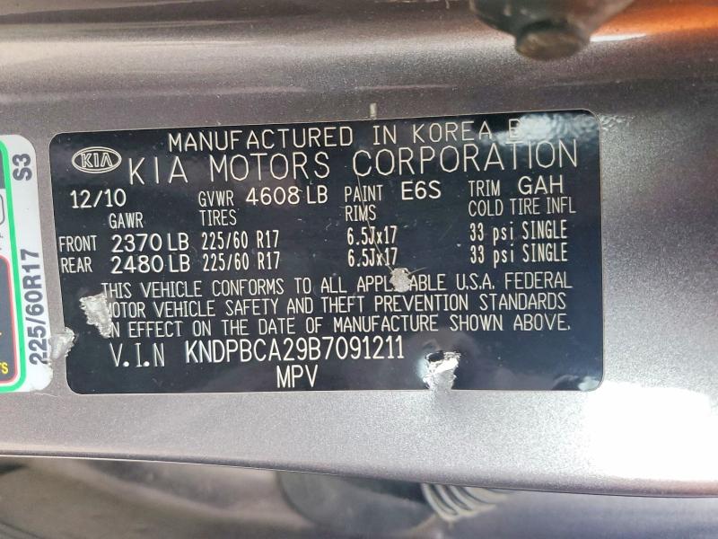 46158196 :رقم المزاد ، KNDPBCA29B7091211 vin ، 2011 Kia Sportage مزاد بيع