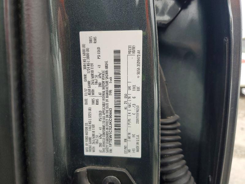 2018 Ford F150 მანქანა იყიდება აუქციონზე, vin: 1FTEW1C52JKC90443, აუქციონის ნომერი: 46293926