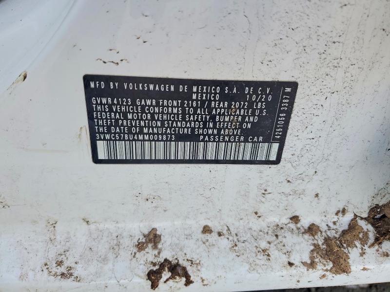 2021 Volkswagen Jetta მანქანა იყიდება აუქციონზე, vin: 3VWC57BU4MM009873, აუქციონის ნომერი: 45867196