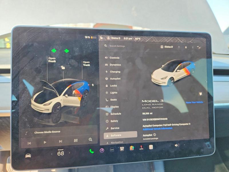 46812636 :رقم المزاد ، 5YJ3E1EB5NF314248 vin ، 2022 Tesla Model 3 مزاد بيع