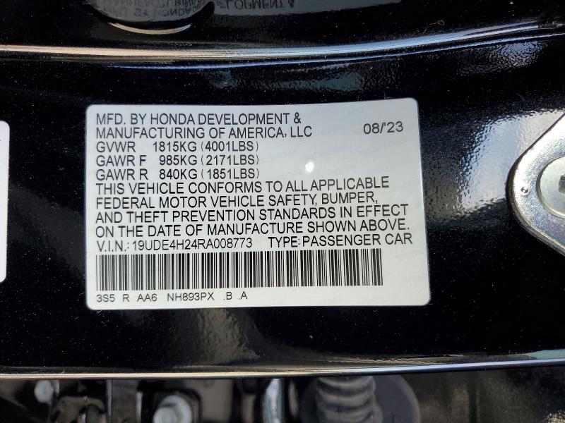 2024 Acura Integra მანქანა იყიდება აუქციონზე, vin: 19UDE4H24RA008773, აუქციონის ნომერი: 46429596