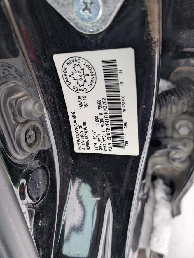 Aukcja sprzedaży 2015 Honda Civic, vin: 2HGFB2F41FH043262, numer aukcji: 41965766