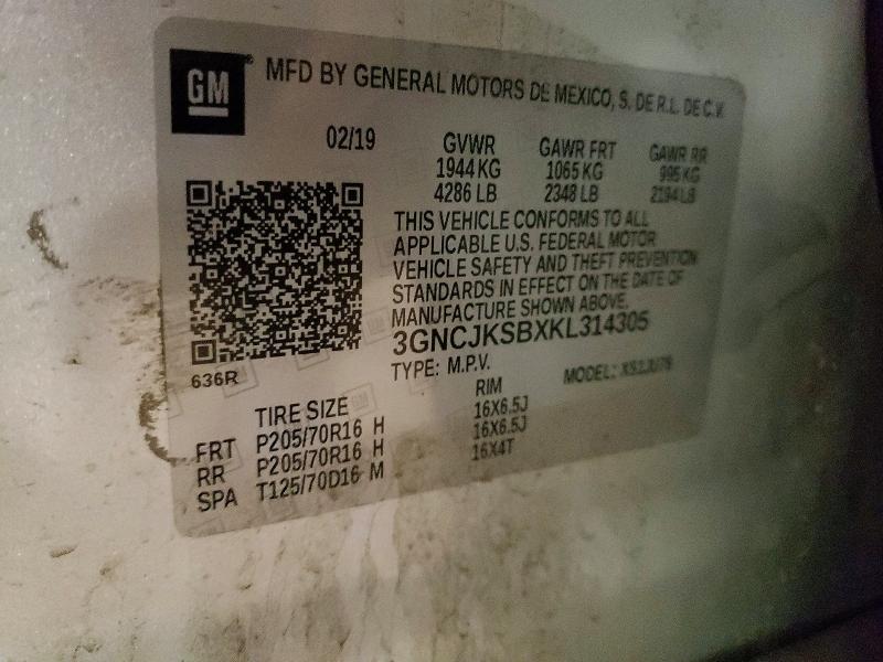 Продаж на аукціоні авто 2019 Chevrolet Trax, vin: 3GNCJKSBXKL314305, номер лоту: 47428736