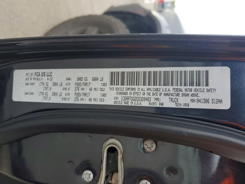 Продаж на аукціоні авто 2016 Ram 1500, vin: 1C6RR7GG2GS320483, номер лоту: 46330496