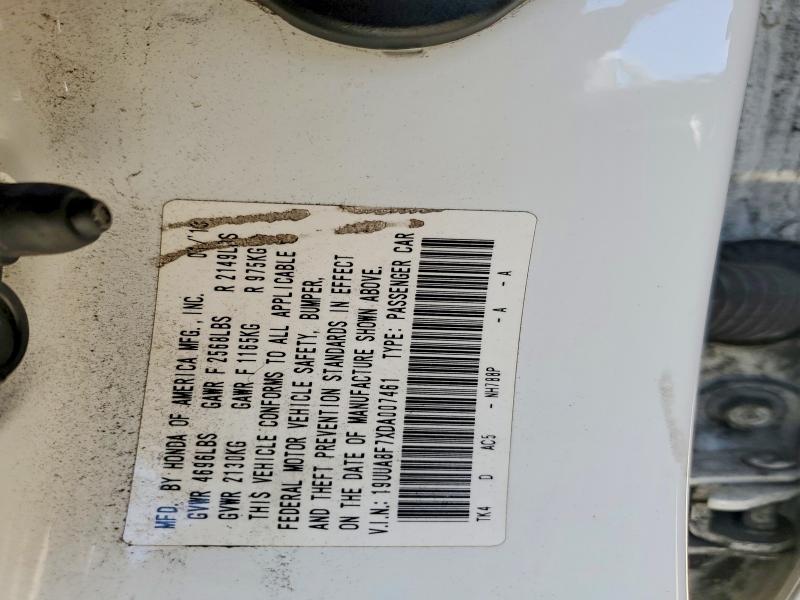 47748726 :رقم المزاد ، 19UUA8F7XDA007461 vin ، 2013 Acura Tl مزاد بيع