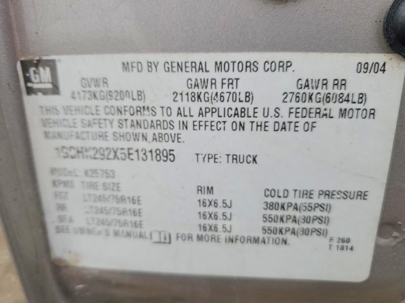 Продажа на аукционе авто 2005 Chevrolet Silverado, vin: 1GCHK292X5E131895, номер лота: 79415375