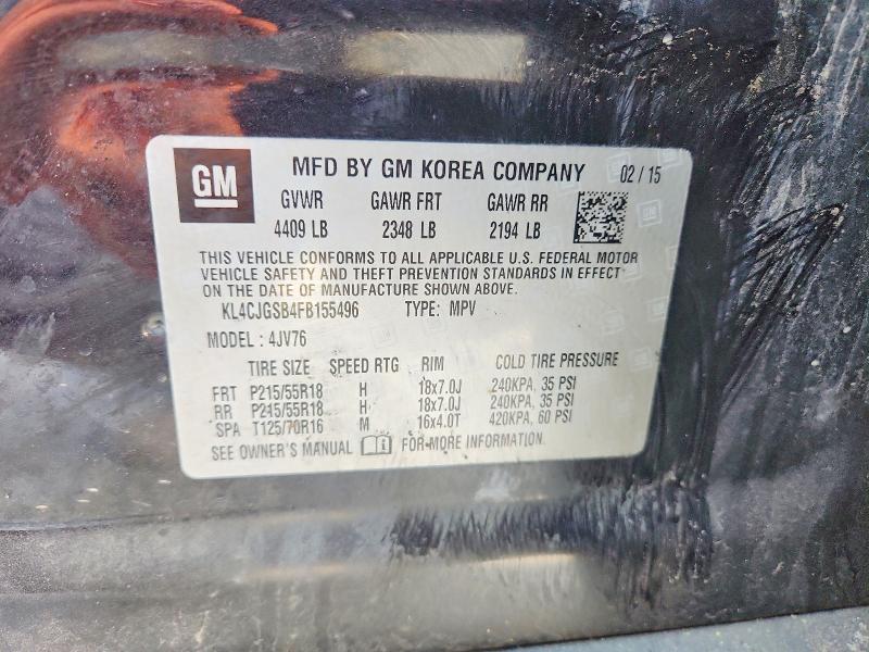 Продаж на аукціоні авто 2015 Buick Encore, vin: KL4CJGSB4FB155496, номер лоту: 79642405