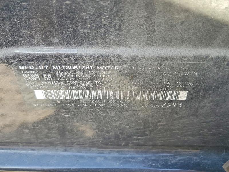 Aukcja sprzedaży 2023 Mitsubishi Mirage, vin: ML32AUHJ0PH007071, numer aukcji: 79131695