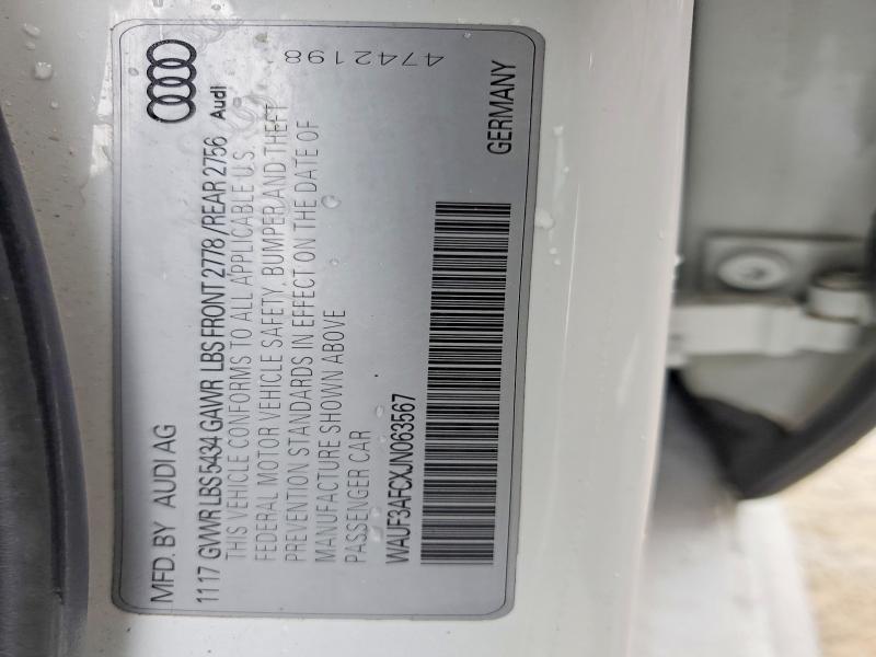 2018 Audi A6 მანქანა იყიდება აუქციონზე, vin: WAUF3AFCXJN063567, აუქციონის ნომერი: 79538335