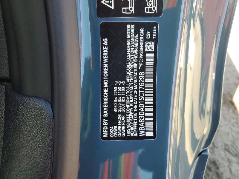 Aukcja sprzedaży 2025 Bmw M440xi, vin: WBA83DA01SCT76298, numer aukcji: 46648976