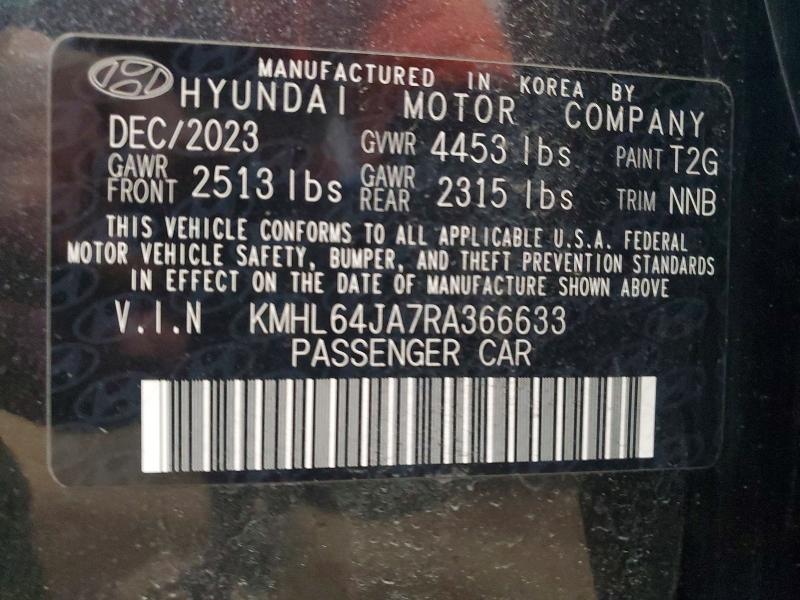 Aukcja sprzedaży 2024 Hyundai Sonata, vin: KMHL64JA7RA366633, numer aukcji: 46159926