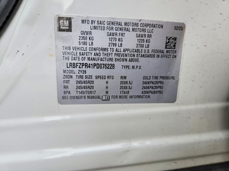 Продаж на аукціоні авто 2023 Buick Envision, vin: LRBFZPR41PD076228, номер лоту: 48226336