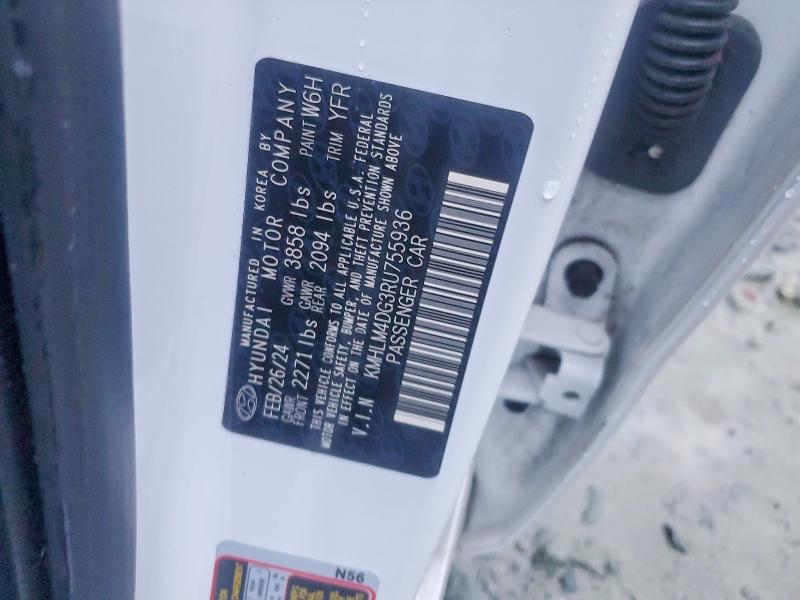 2024 Hyundai Elantra მანქანა იყიდება აუქციონზე, vin: KMHLM4DG3RU755936, აუქციონის ნომერი: 46283756