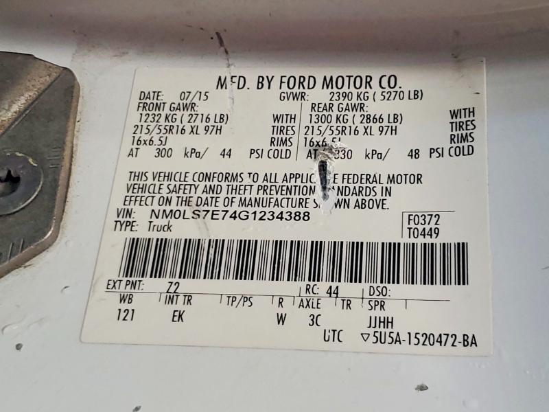 Продажа на аукционе авто 2016 Ford Transit Connect, vin: NM0LS7E74G1234388, номер лота: 79646895