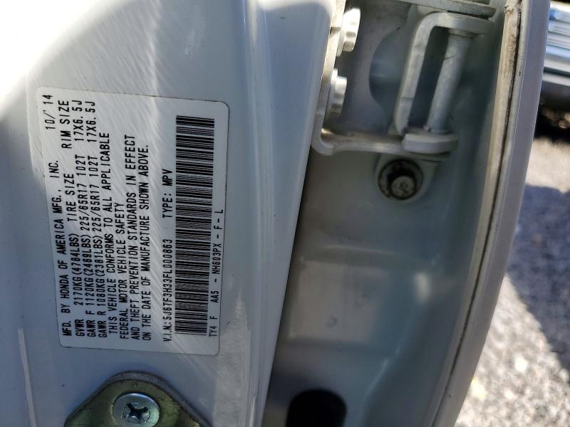 Aukcja sprzedaży 2015 Honda Crosstour, vin: 5J6TF3H33FL000863, numer aukcji: 46098296