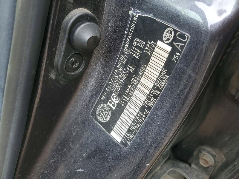 Продажа на аукционе авто 2010 Toyota Corolla, vin: 2T1BU4EE7AC458585, номер лота: 47794976