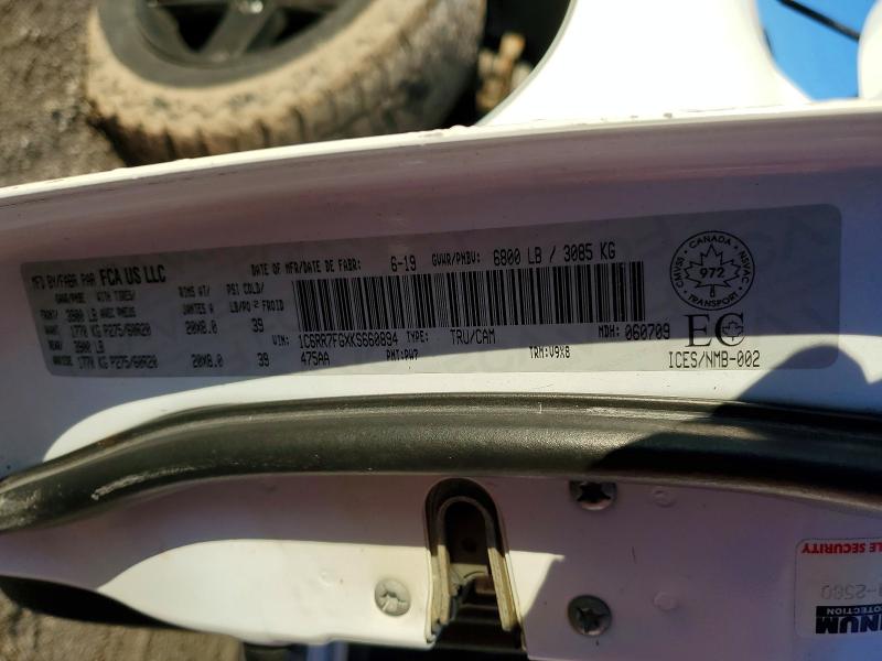 Aukcja sprzedaży 2019 Ram 1500 Classic, vin: 1C6RR7FGXKS660894, numer aukcji: 46861636