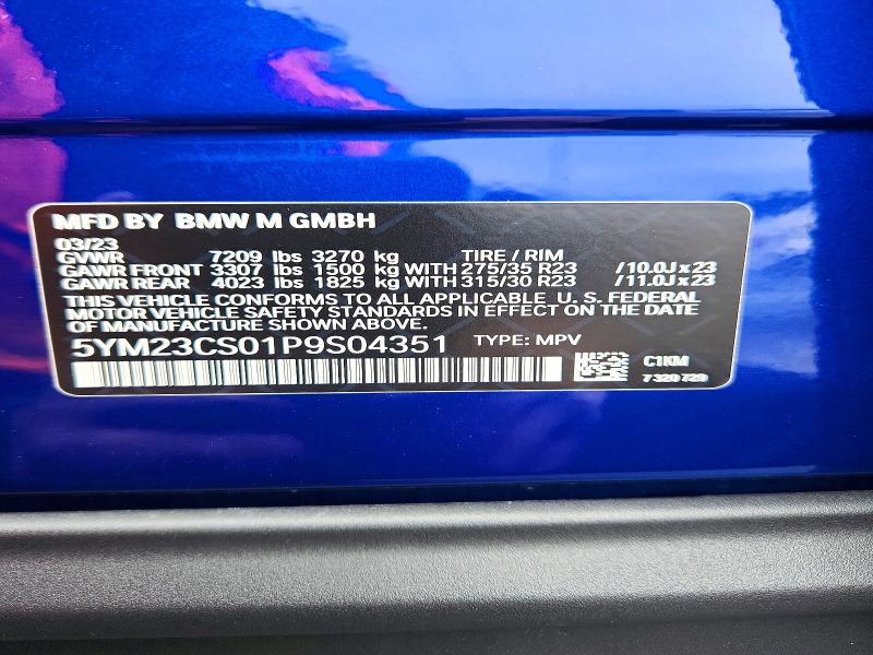 Продажа на аукционе авто 2023 Bmw Xm, vin: 5YM23CS01P9S04351, номер лота: 46081646