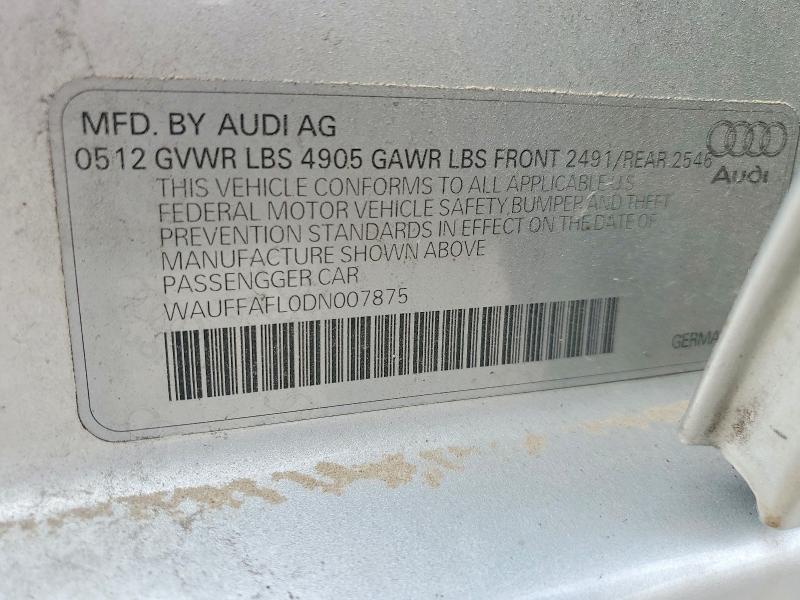 Aukcja sprzedaży 2013 Audi A4, vin: WAUFFAFL0DN007875, numer aukcji: 45742416