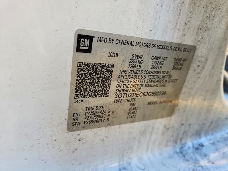 Продаж на аукціоні авто 2018 Gmc Sierra, vin: 3GTU2PEC6JG592234, номер лоту: 79299335