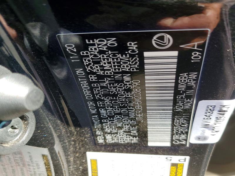 Aukcja sprzedaży 2021 Lexus Ux 250h, vin: JTHE9JBH5M2038790, numer aukcji: 49837776