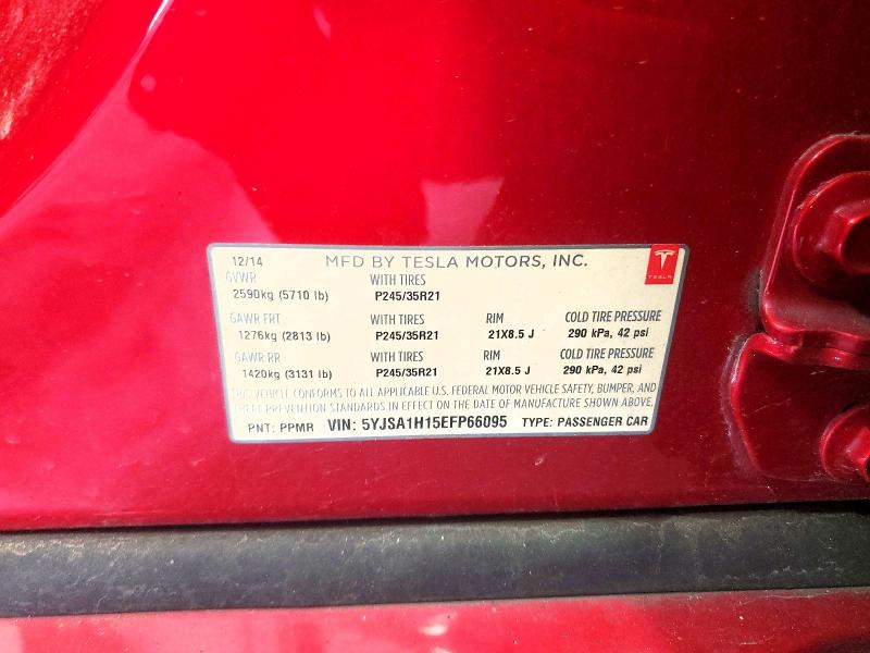 Продажа на аукционе авто 2014 Tesla Model S, vin: 5YJSA1H15EFP66095, номер лота: 41984796