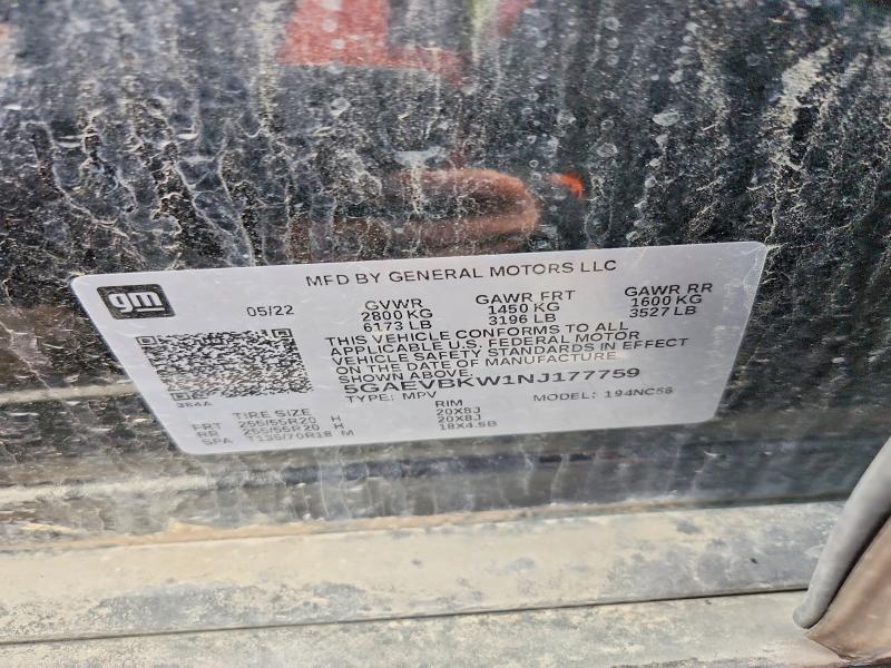 Aukcja sprzedaży 2022 Buick Enclave, vin: 5GAEVBKW1NJ177759, numer aukcji: 45520986