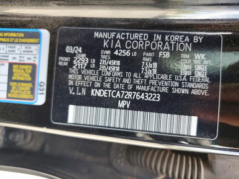 45924256 :رقم المزاد ، KNDETCA72R7643223 vin ، 2024 Kia Seltos مزاد بيع