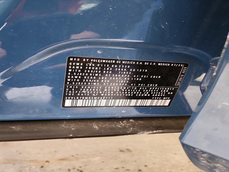 Aukcja sprzedaży 2025 Volkswagen Tiguan, vin: 3VVLR7RM8SM049711, numer aukcji: 46587076