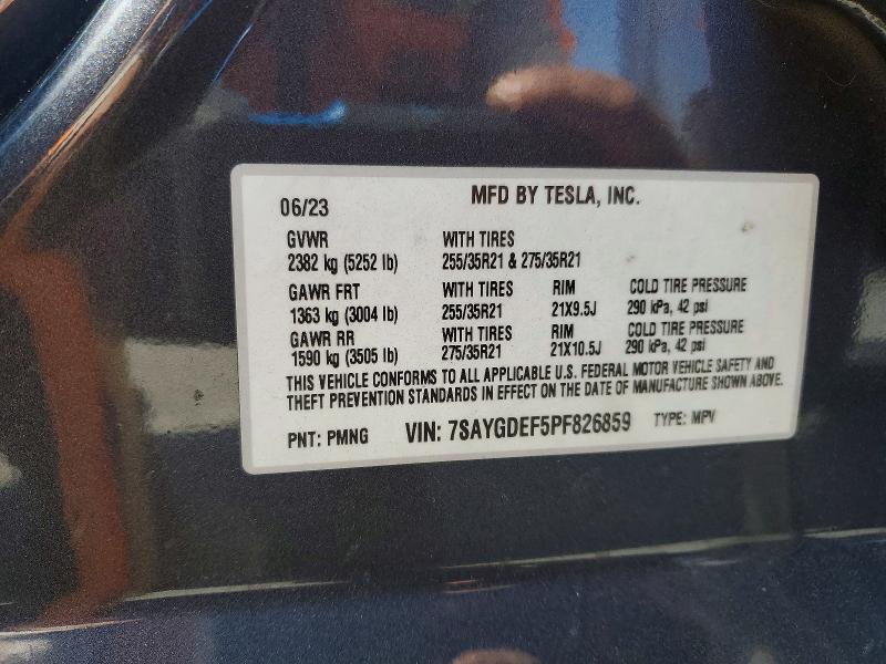 Aukcja sprzedaży 2023 Tesla Model Y, vin: 7SAYGDEF5PF826859, numer aukcji: 47292606