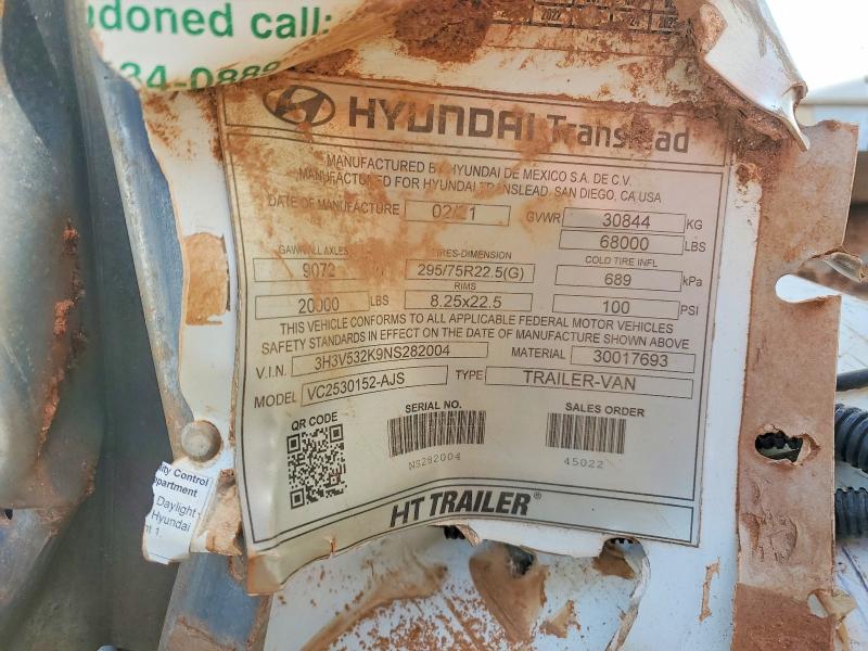2023 Hyundai Unknown მანქანა იყიდება აუქციონზე, vin: 3H3V532K9NS282004, აუქციონის ნომერი: 86663175