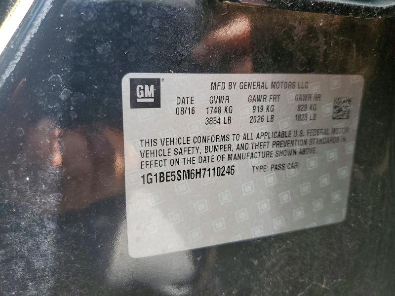 Продажа на аукционе авто 2017 Chevrolet Cruze, vin: 1G1BE5SM6H7110246, номер лота: 46666696