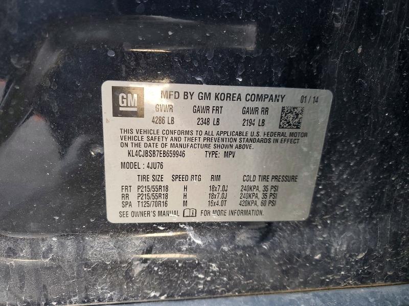Продажа на аукционе авто 2014 Buick Encore, vin: KL4CJBSB7EB659946, номер лота: 46106416